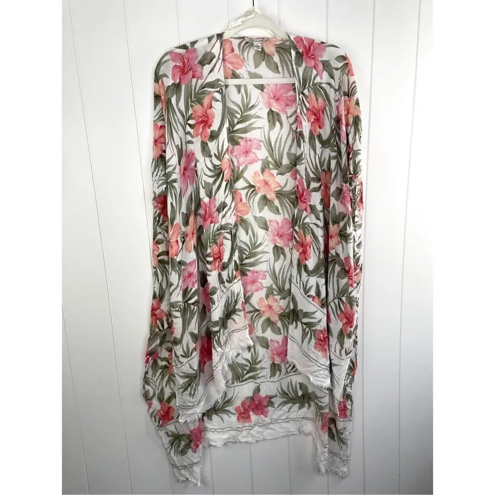American Eagle AE Floral Chiffon Kimono‎ Swim Coverup Womens OS